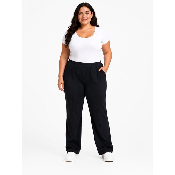 Isaac Mizrahi Pants - ISAAC MIZRAHI LIVE! NEW Pull On Stretch Pintuck Black Size 3XT #57M